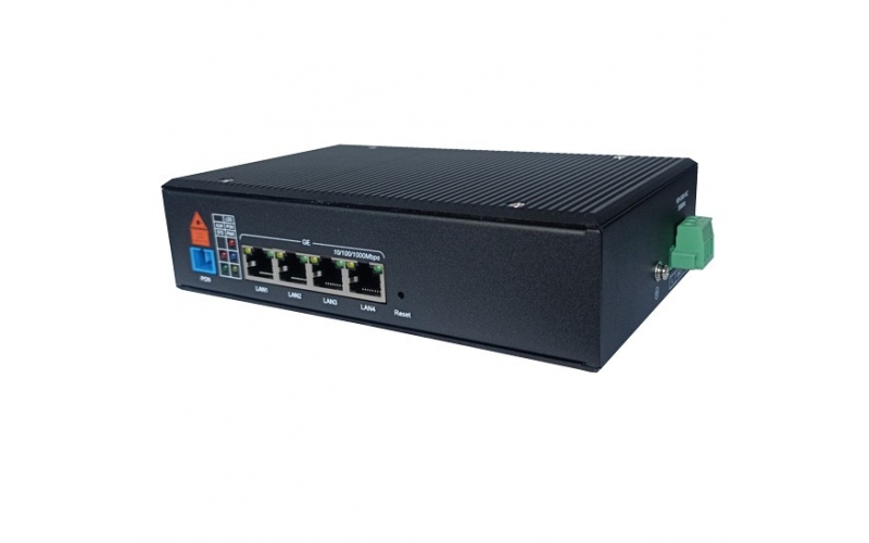 BL-IEP204T Industrial 4-port Gigabit ONU DIN3.5 AC100-220V power supply