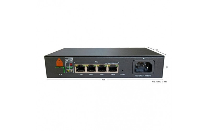 BL-G804i GPON Industrial ONU AC100-240V Power 4GE XPON ONT